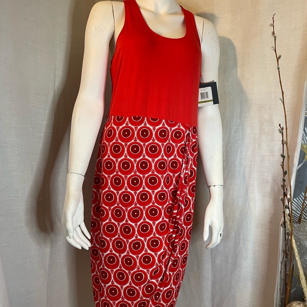 Marc New York Andrew Mark Floral Dress NWT, Sz 14, Coral/red